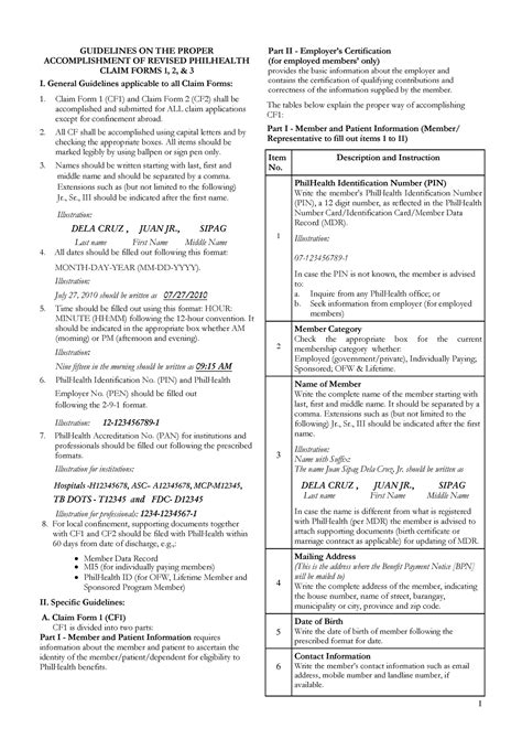 philhealth cf1 form|GUIDELINES ON THE PROPER ACCOMPLISHMENT OF .